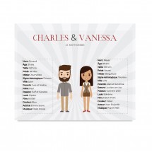 Photocall de mariage Avatars personnalisables