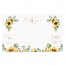 Photocall de mariage de tournesols