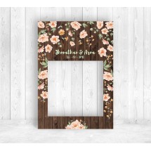 Cadre en bois floral