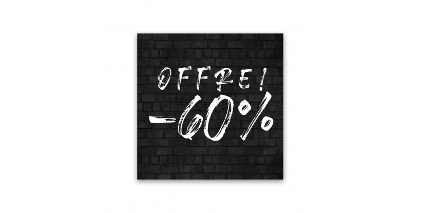 Affiche offre 60% de brique noire