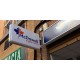 Enseigne drapeau lumineuse coins arrondis