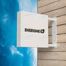 Enseigne drapeau carrée réglable