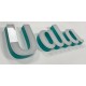 Lettre en relief creuse en aluminium