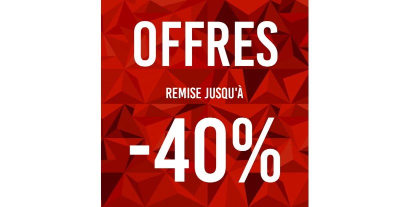 Cartel ofertas -40% triángulos