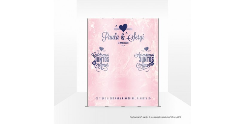 Photocall coeurs pour mariage