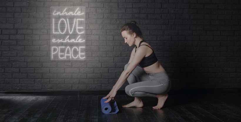 Neon Inhale Love Exhale Peace