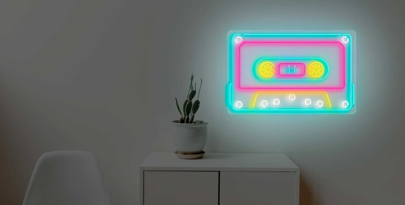 Néon Cassette Retro