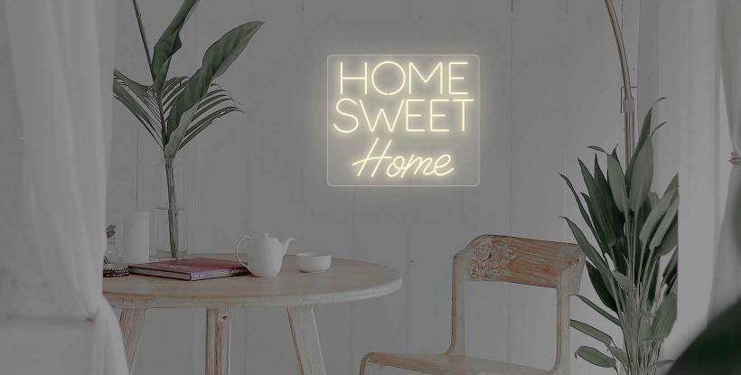 Néon lettres HOME SWEET HOME