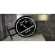 Enseigne drapeau ronde dibond led