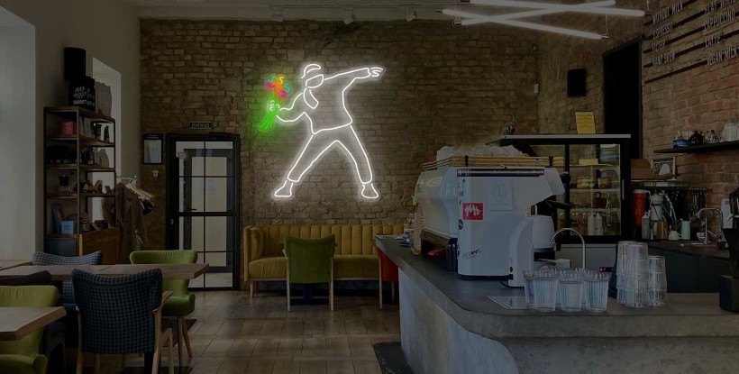 Néon Inspiration Graffiti Bansky