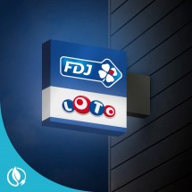 Enseigne drapeau Loto