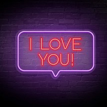 Néon lettres I LOVE YOU