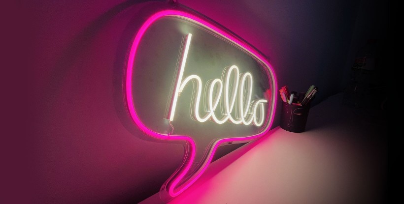 Néon Lettres Hello