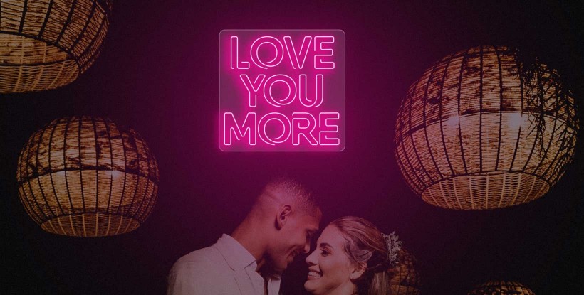Néon de mariage LOVE YOU MORE