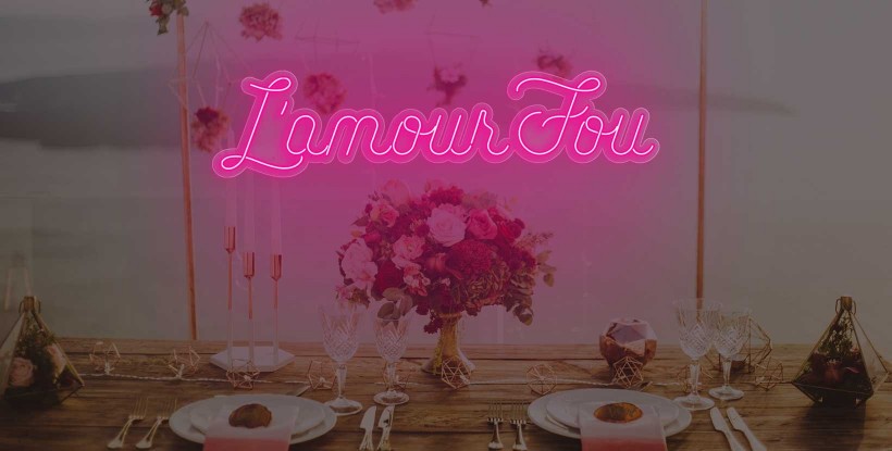 Néon de mariage L'amour Fou