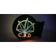 Enseigne drapeau ronde dibond led