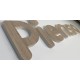Lettres en relief imprimées en PVC