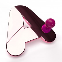 Lettre en plexiglas miroir rose