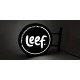 Enseigne drapeau ronde dibond led