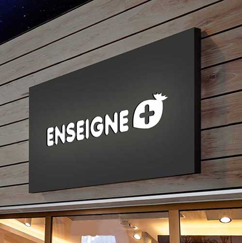 Caisson lumineux en dibond
